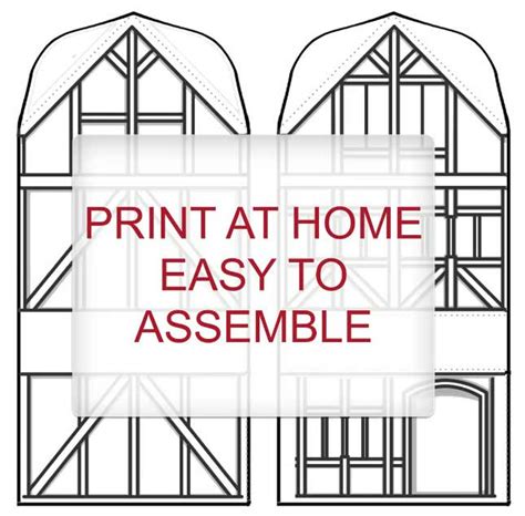 tudor house template printable